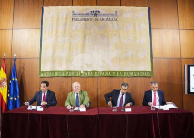  Mesa de ponentes que inauguran la III Jornada Anticorrupcin en el Parlamento de Andaluca  