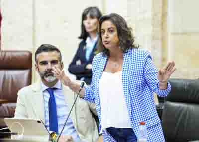 Catalina Garca, consejera de Salud y Consumo, responde a la pregunta de su consejera 