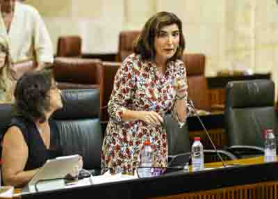 La consejera de Empleo, Empresa y Trabajo Autnomo, Roco Blanco, contesta al diputado 
