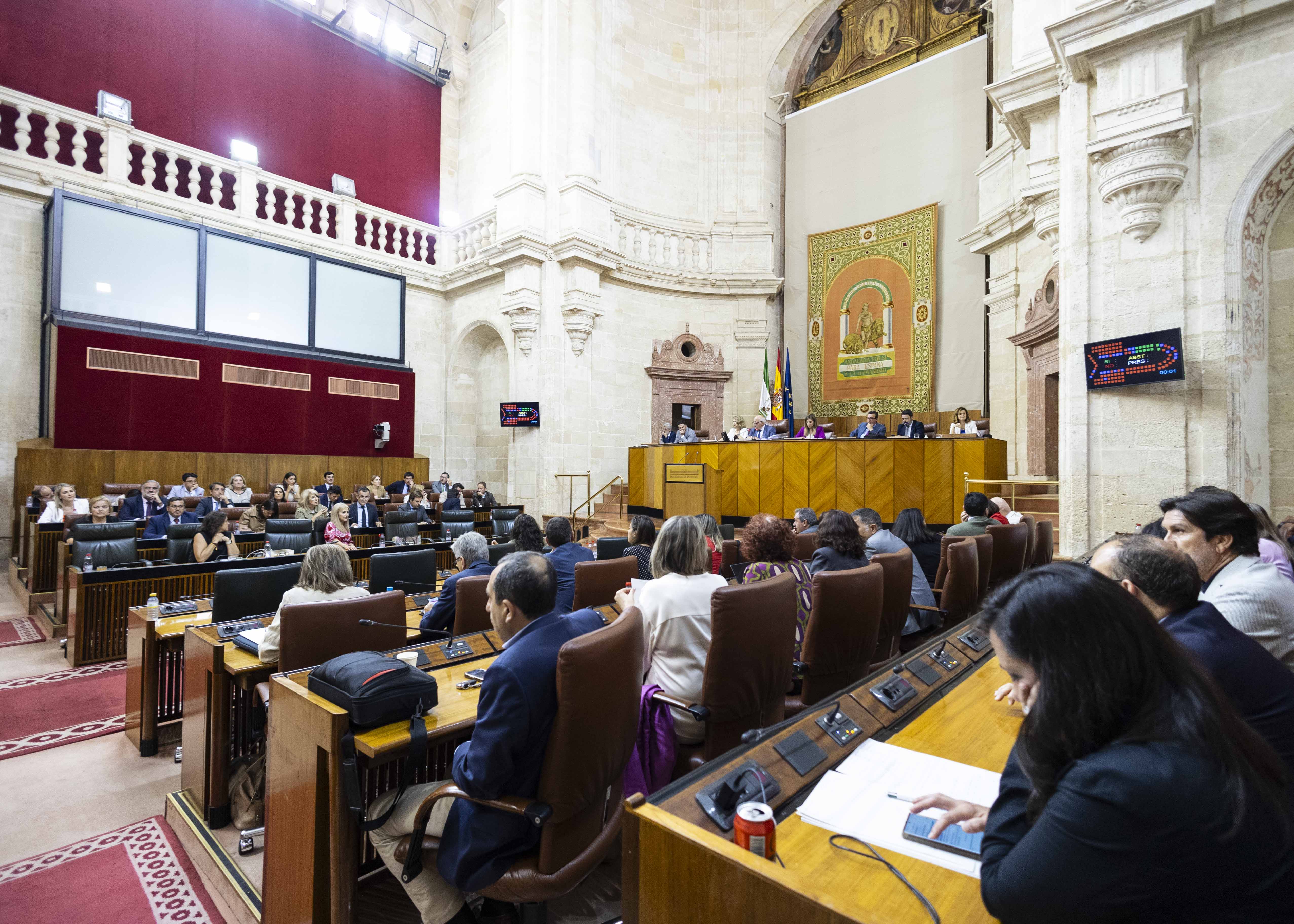 Resultado de una de las votaciones que han tenido lugar tras el debate de las proposiciones de ley 