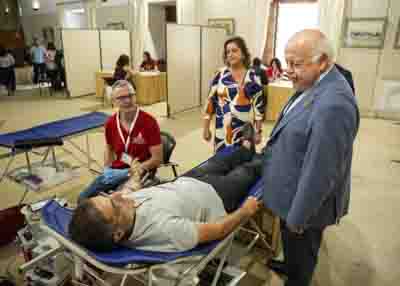  Diputados y trabajadores de la Cmara participan en la campaa de donacin de sangre