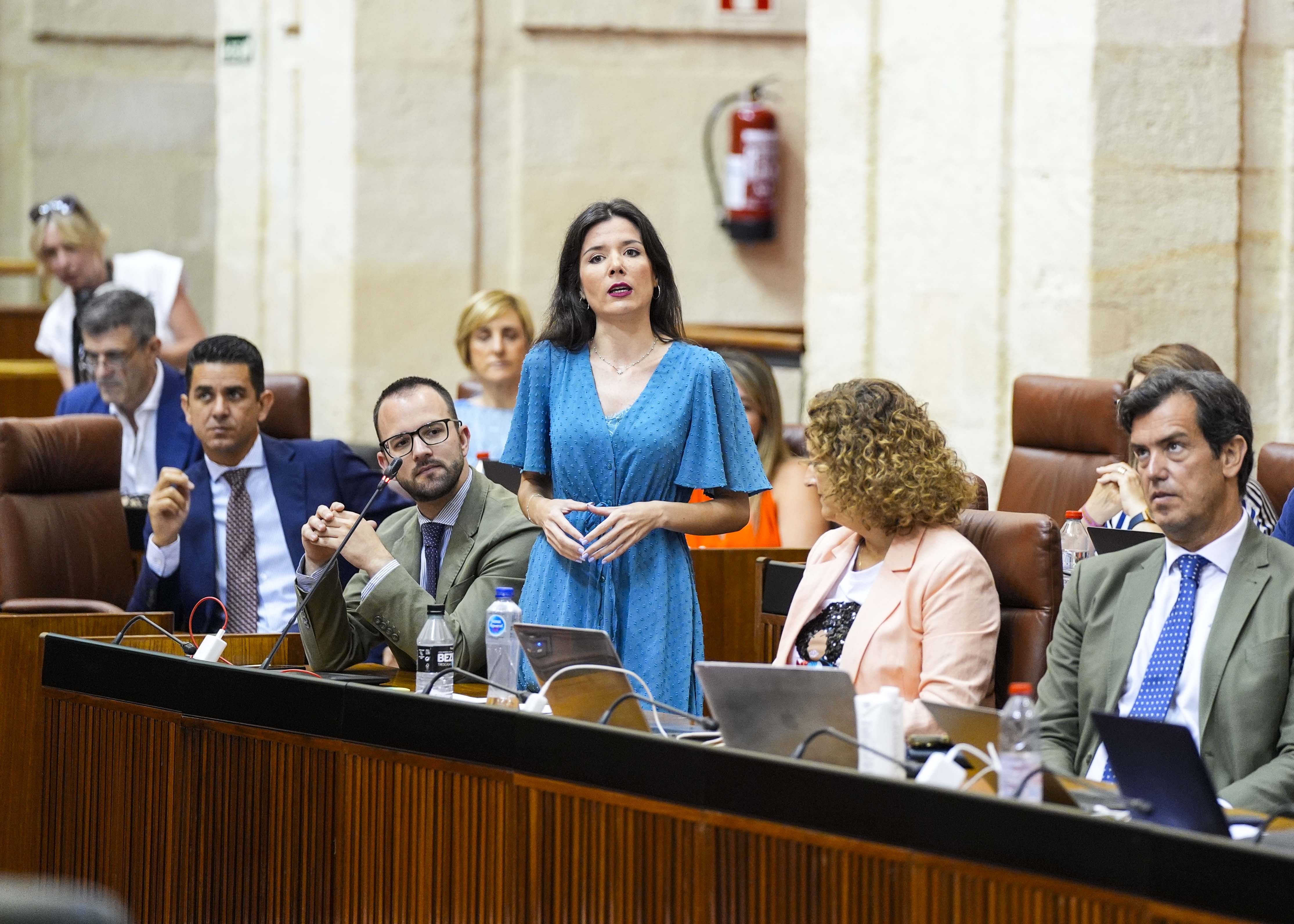La diputada del Grupo Popular Dolores Caetano pregunta sobre las oposiciones para docentes 2024