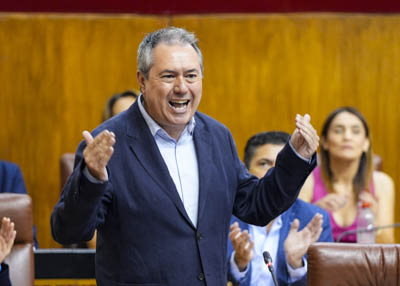 Juan Espadas, presidente del G.P. Socialista, centra su pregunta al presidente en los pronunciamientos judiciales  