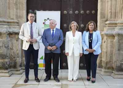  El viceconsejero de Inclusin Social, el presidente del Parlamento, la viceconsejera de Salud y la presidenta de la Confederacin Andaluza de Alzheimer 