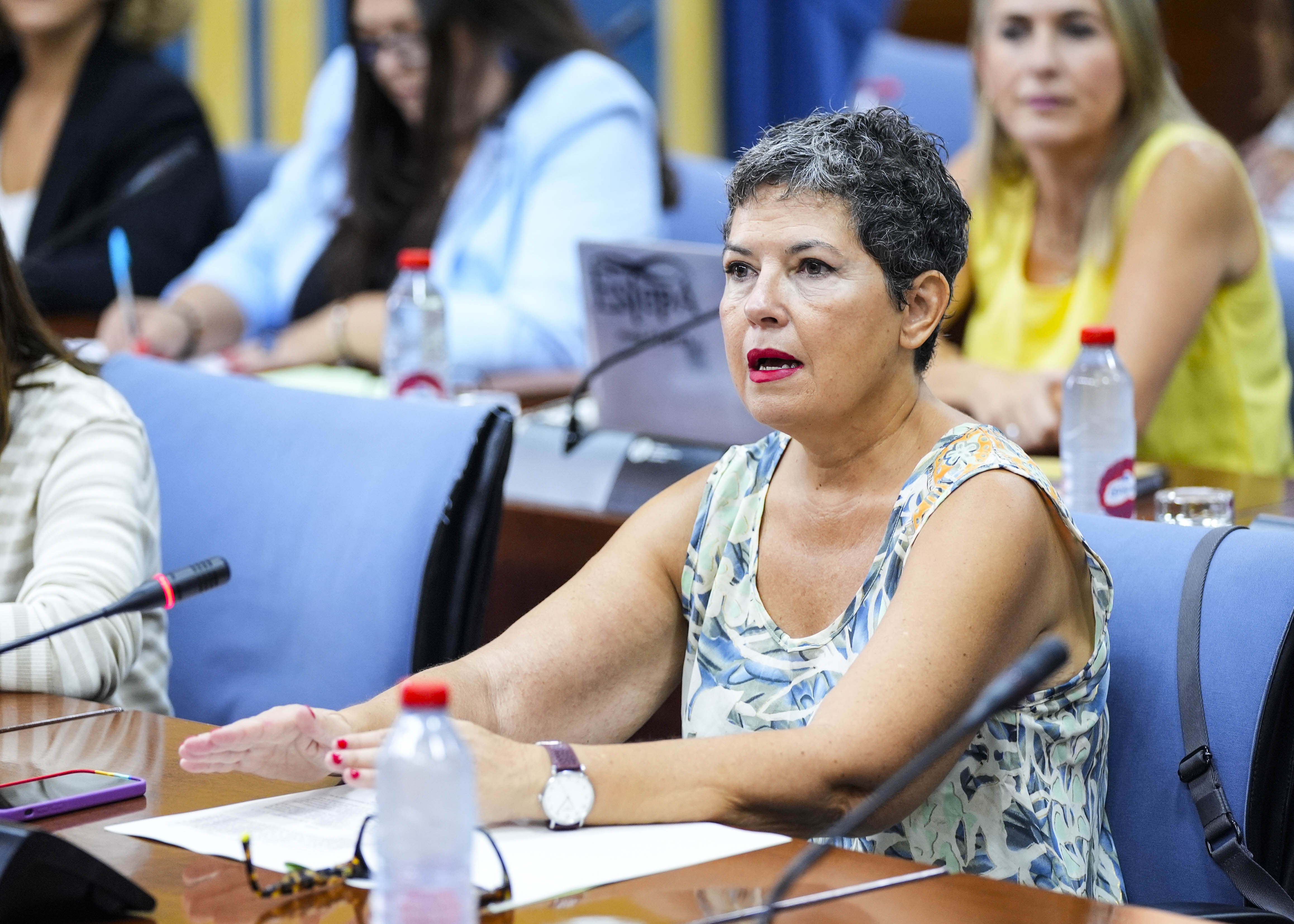 La portavoz del Grupo Mixto-Adelante Andaluca autor de la iniciativa, Mara Isabel Mora 