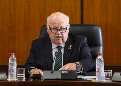 Jess Aguirre, presidente del Parlamento de Andaluca, da inicio a la Junta de Portavoces 