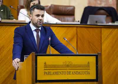  El diputado del Grupo Popular Jos Ricardo Garca expresa la postura de su grupo en el debate del decreto ley 