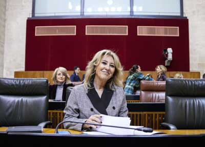  La consejera de Economa, Carolina Espaa, antes del inicio del debate final del Proyecto de Ley del Presupuesto  