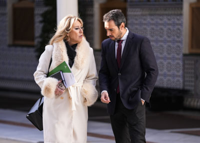 Carolina Espaa, consejera de Economa, Hacienda y Fondos Europeos, a su llegada 