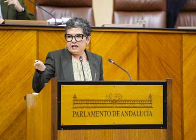 Mara Isabel Mora, presidenta del G.P. Mixto-Adelante Andaluca, inicia con su intervencin el debate del Proyecto de Ley del Presupuesto para 2025
