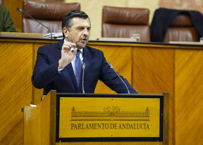   Antonio Martn, portavoz del Grupo Popular de Andaluca, durante el debate 