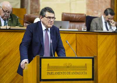 El diputado Rafael Segovia, del Grupo Vox, en un momento de su intervencin 