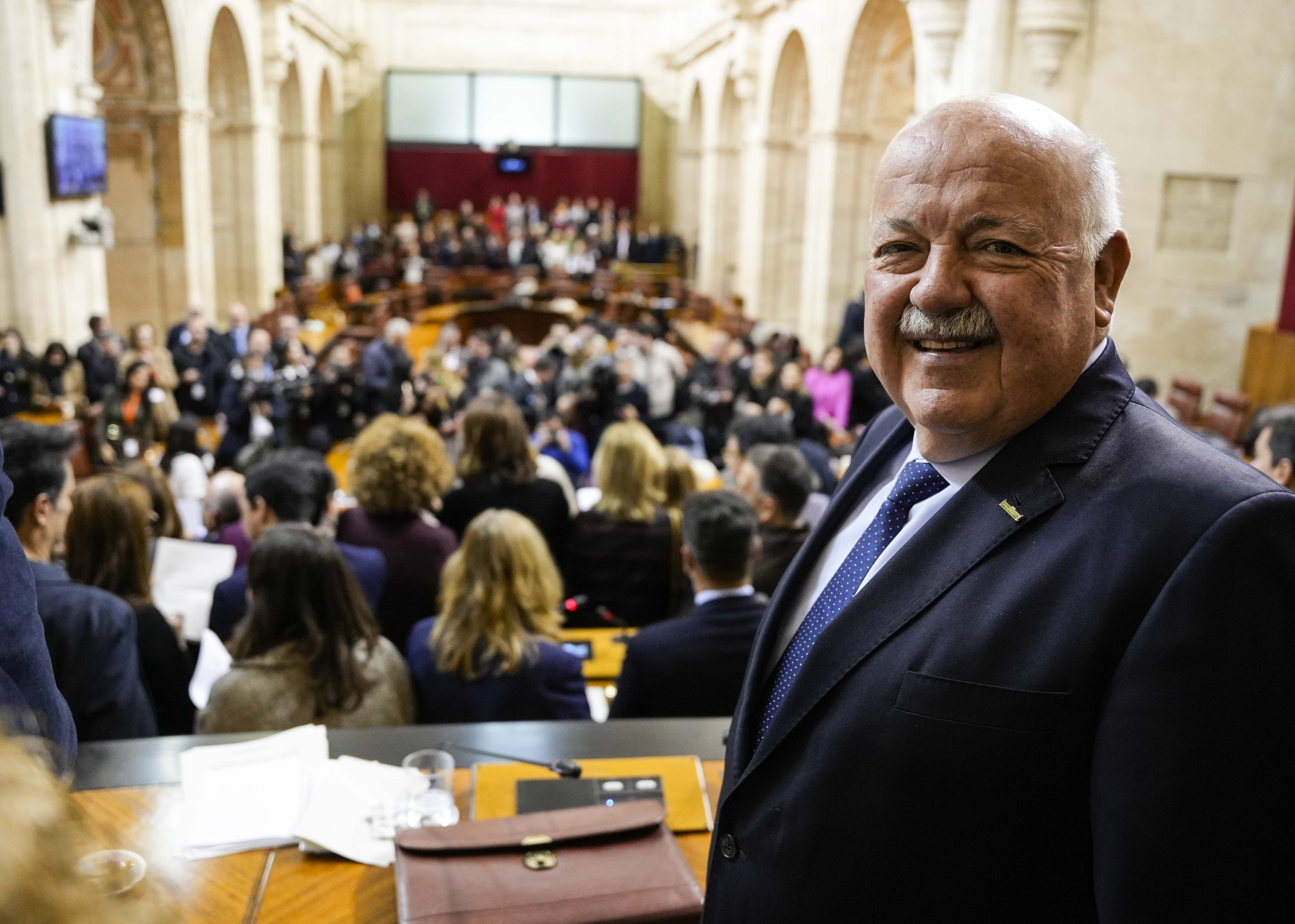 Jess Aguirre, presidente del Parlamento de Andaluca, una vez finalizado el debate del Proyecto de Ley del Presupuesto 2025 