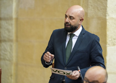 El diputado del Grupo Vox en Andaluca Juan Jos Bosquet pregunta sobre las energas renovables 
