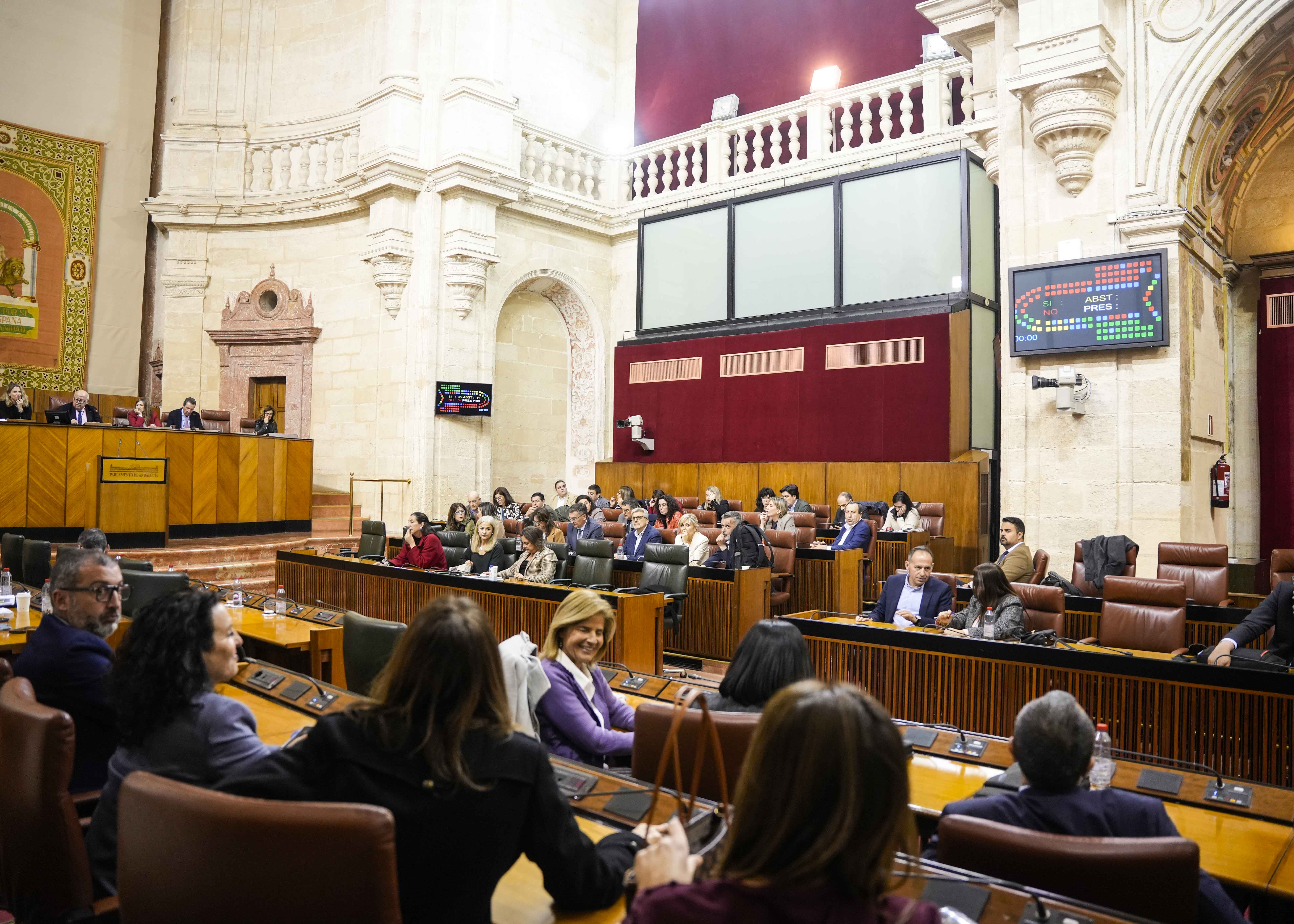 Panel de votacin de la proposicin de ley al finalizar el orden del da de la sesin plenaria

 