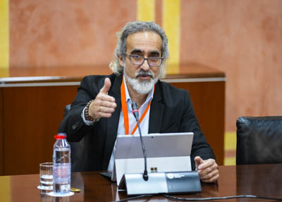  Antonio Gil Moyano, miembro del Comit� T�cnico de la Estrategia Andaluza de Ciberseguridad, en un momento de su comparecencia