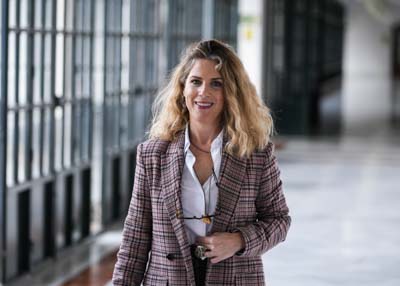 Ana Mara Mestre, vicepresidenta primera del Parlamento, antes de la Junta de Portavoces 
