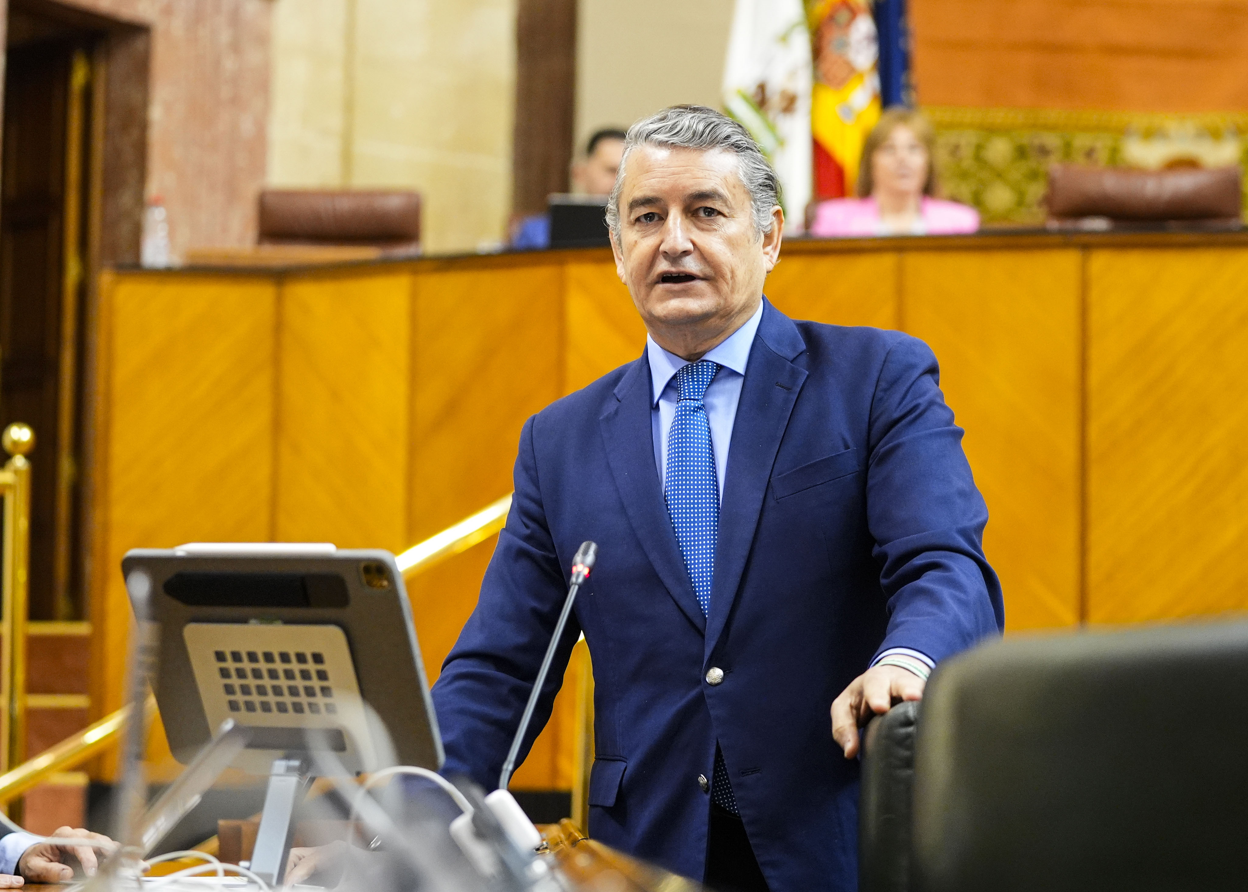 Antonio Sanz, consejero de la Presidencia, Interior, Dilogo Social y Simplificacin Administrativa, contesta  