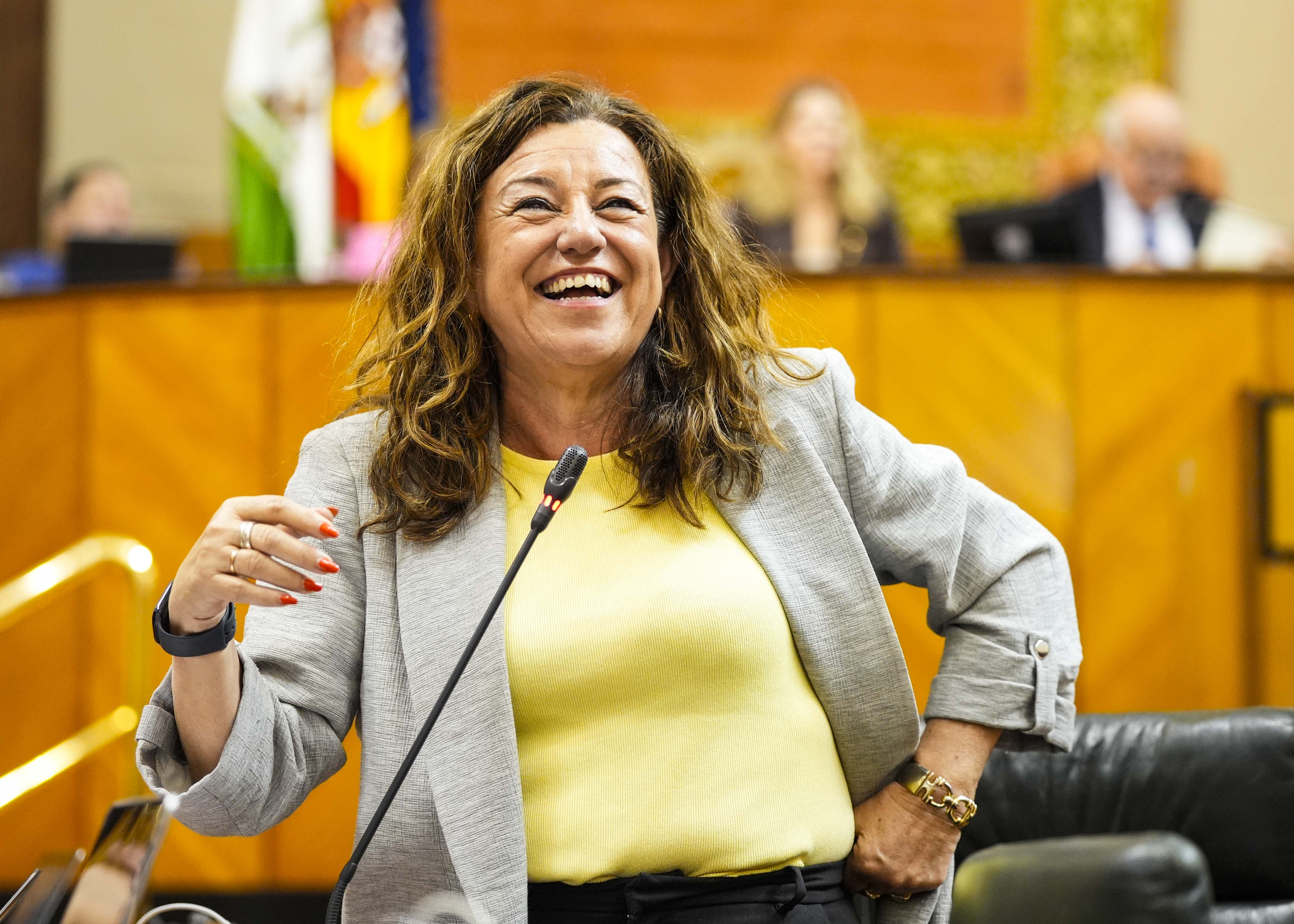 Mara del Carmen Castillo, consejera de Desarrollo Educativo y Formacin Profesional, responde al diputado 