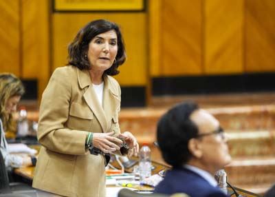 La consejera de Empleo, Empresa y Trabajo Autnomo, Roco Blanco, responde a la cuestin 