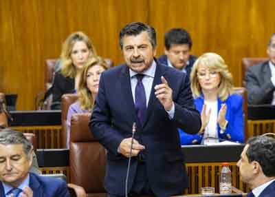 Antonio Martn, portavoz del G.P. Popular de Andaluca, pregunta al presidente sobre el apoyo a los sectores econmicos 