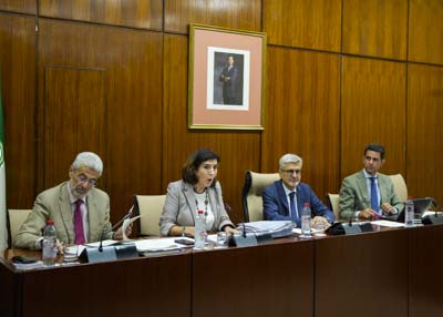 La Mesa de la Comisin de Empleo con la consejera competente en la materia, Roco Blanco 