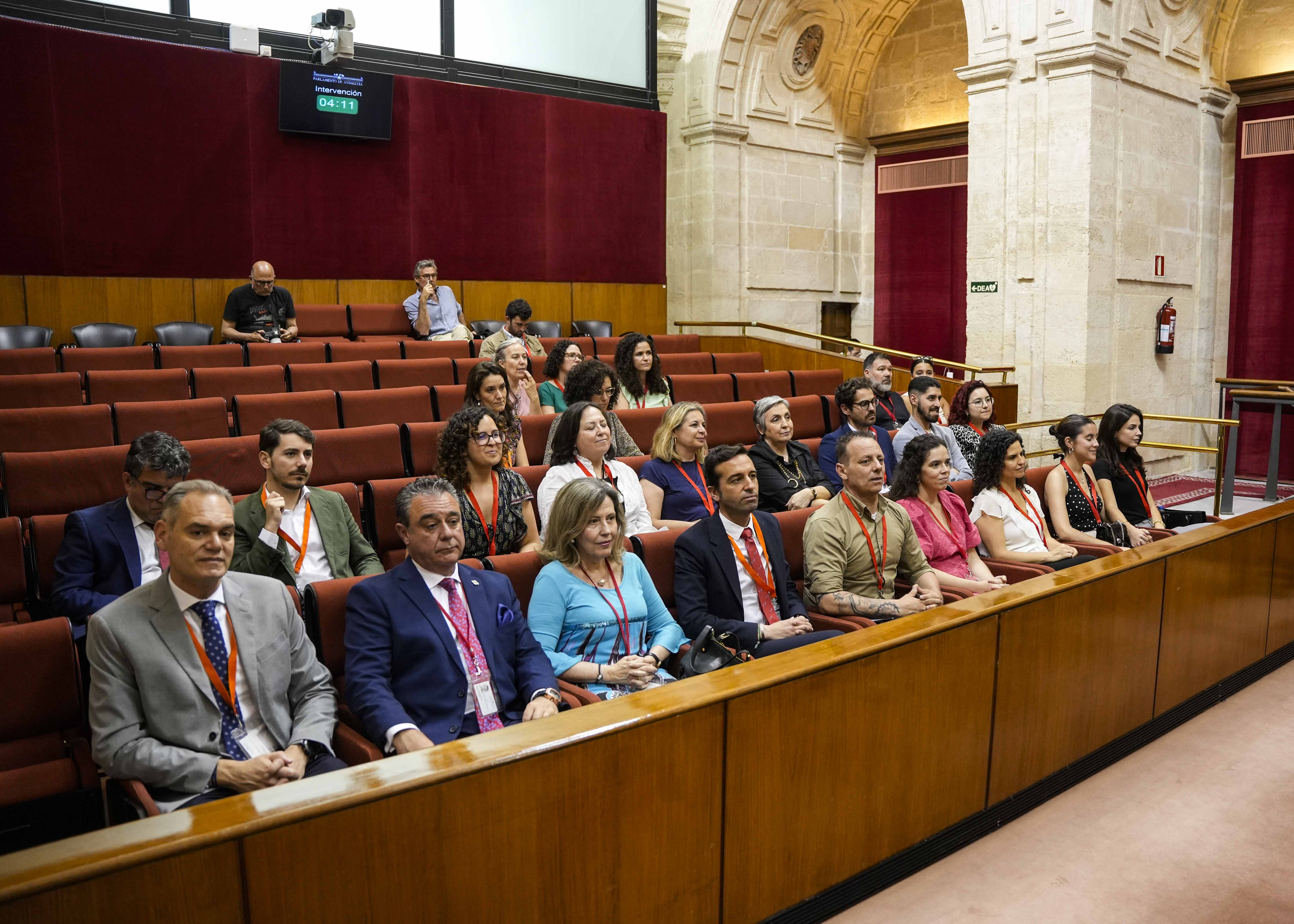 Tribuna de pblico y autoridades durante el debate del proyecto de ley de creacin del Colegio Oficial de Criminologa de Andaluca 