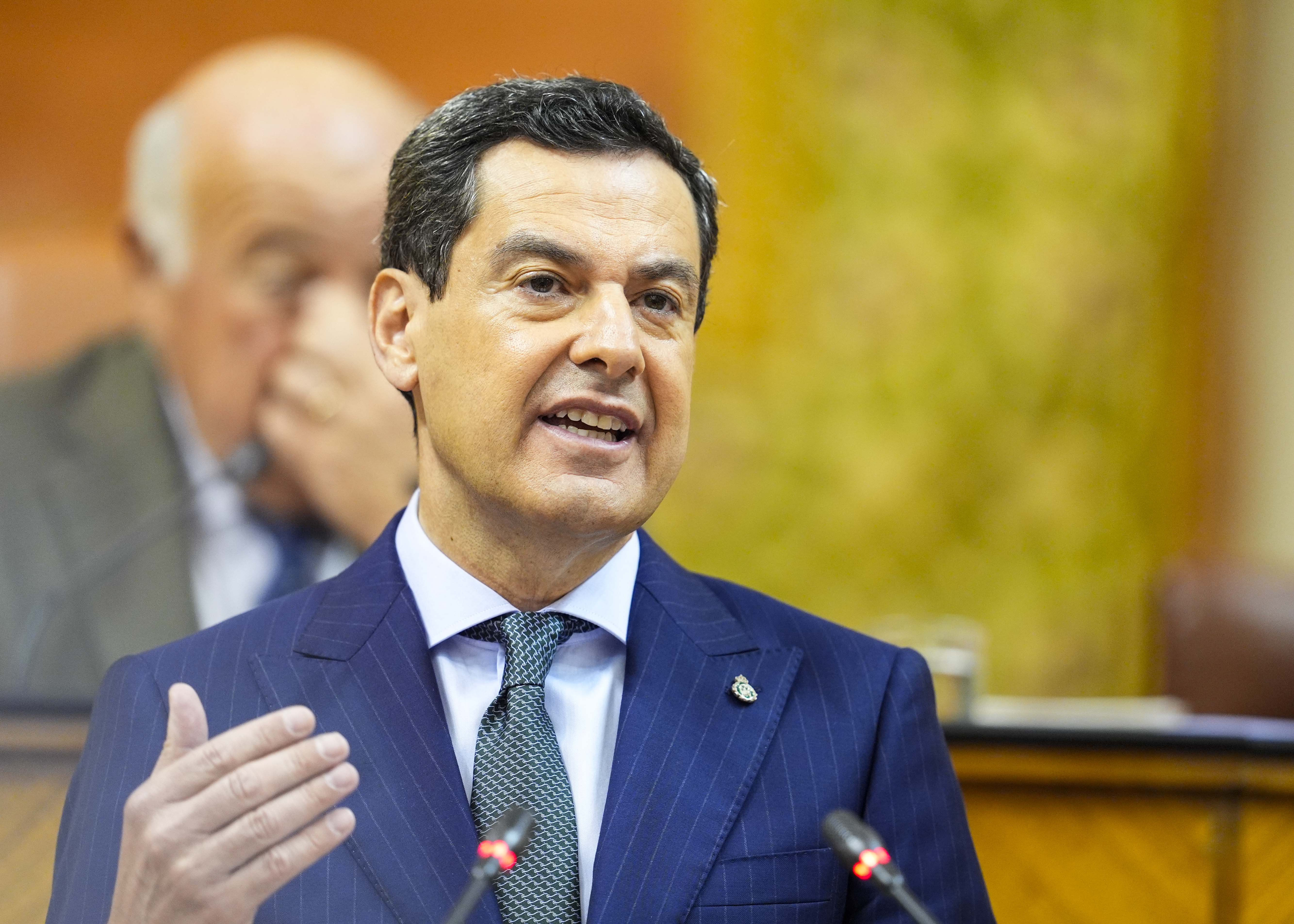 El presidente de la Junta de Andaluca, Juan Manuel Moreno, comparece para informar sobre la situacin poltica de Andaluca  