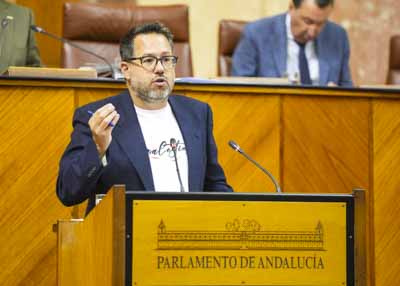 Jos Ignacio Garca interviene como portavoz del Grupo Mixto-Adelante Andaluca tras la comparecencia del presidente de la Junta 