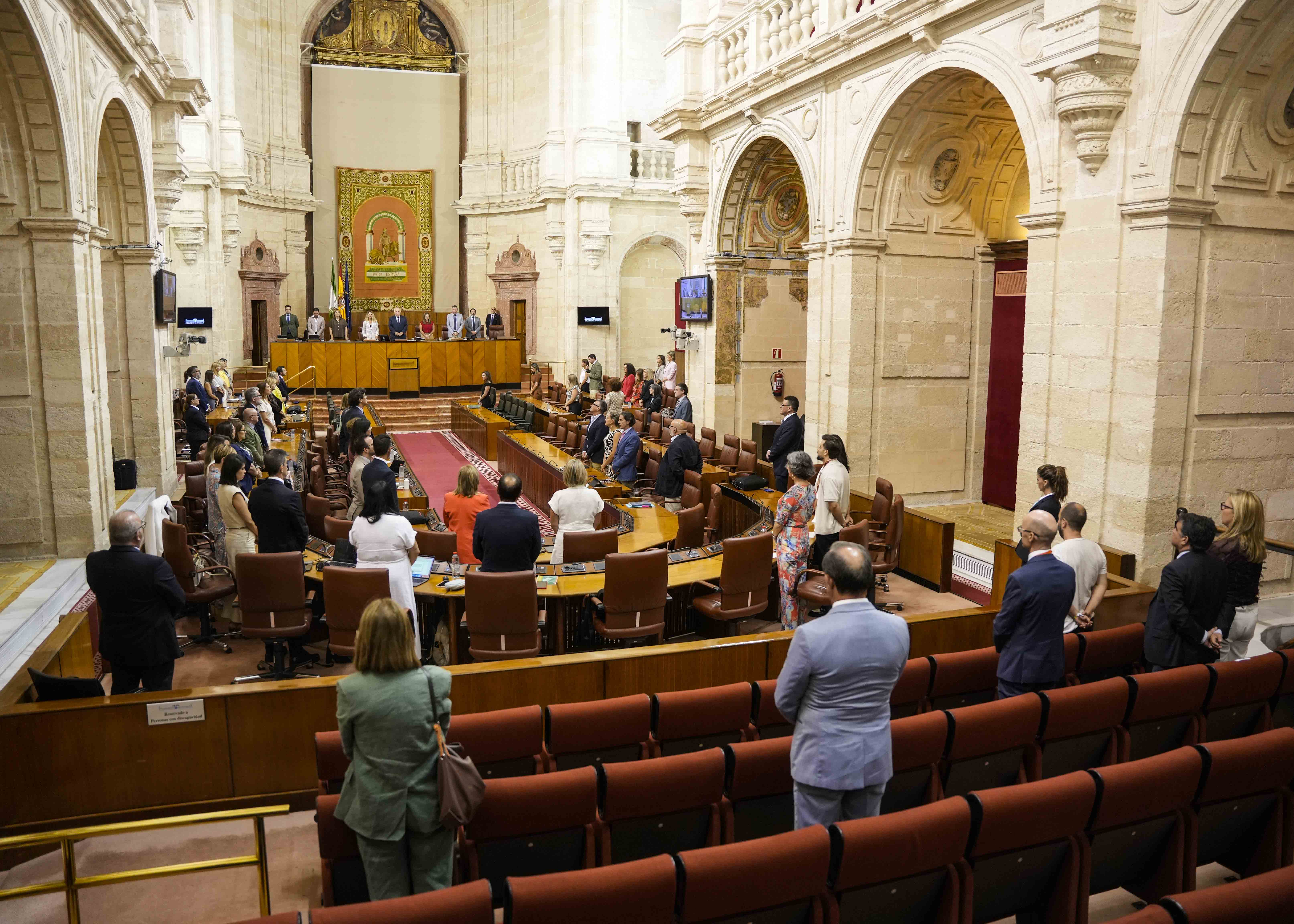 La sesin ha comenzado con un minuto de silencio por las vctimas de violencia de gnero y violencia vicaria asesinadas en Andaluca 