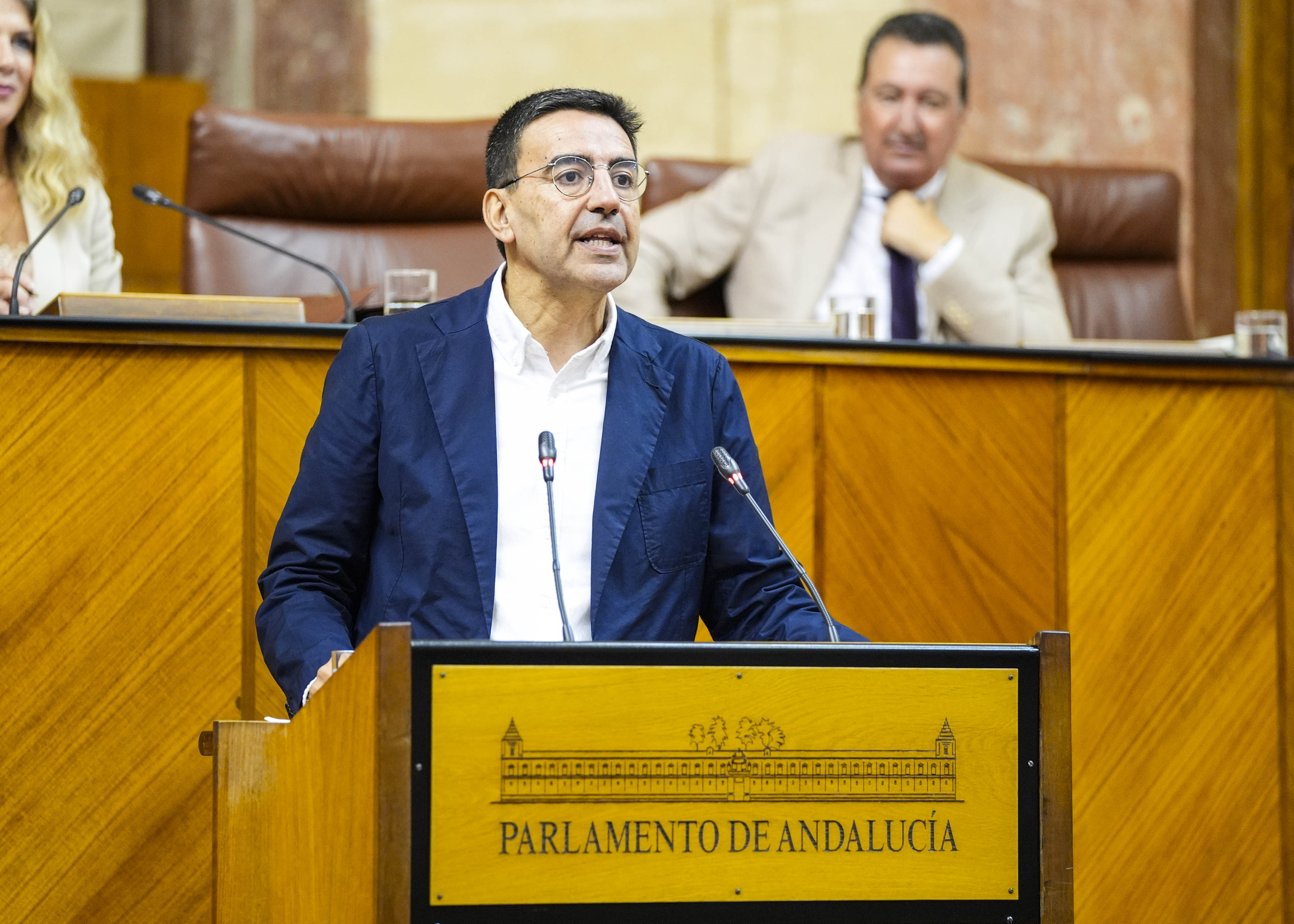 A propuesta del G.P. Socialista, Mario Jess Jimnez argumenta una interpelacin relativa a poltica general en materia de gestin de emergencias, incluidas las actuaciones del INFOCA 