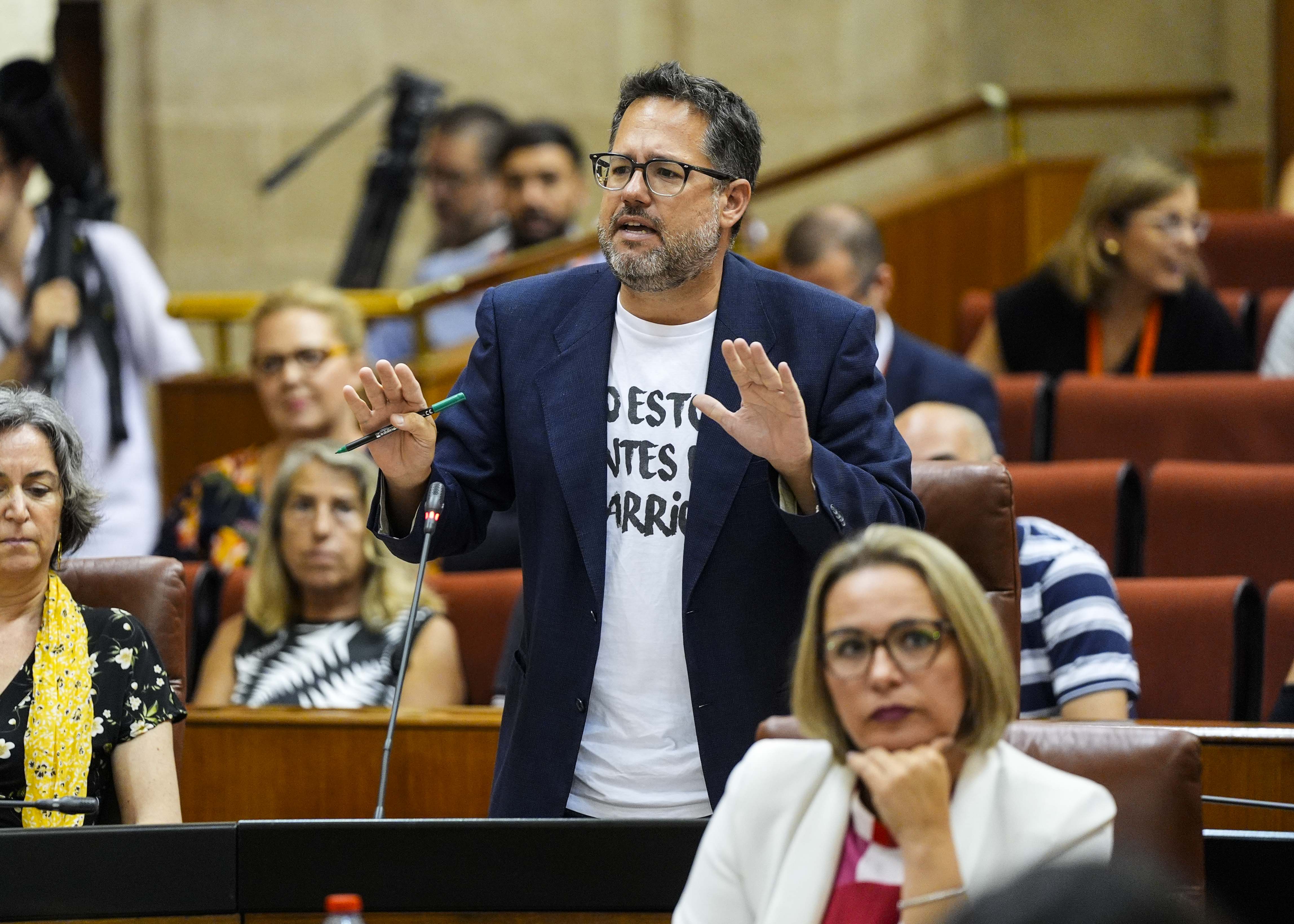 Jos Ignacio Garca, portavoz del G.P. Mixto-Adelante Andaluca, inicia las preguntas al presidente de la Junta con una cuestin relativa a tica en la poltica  
