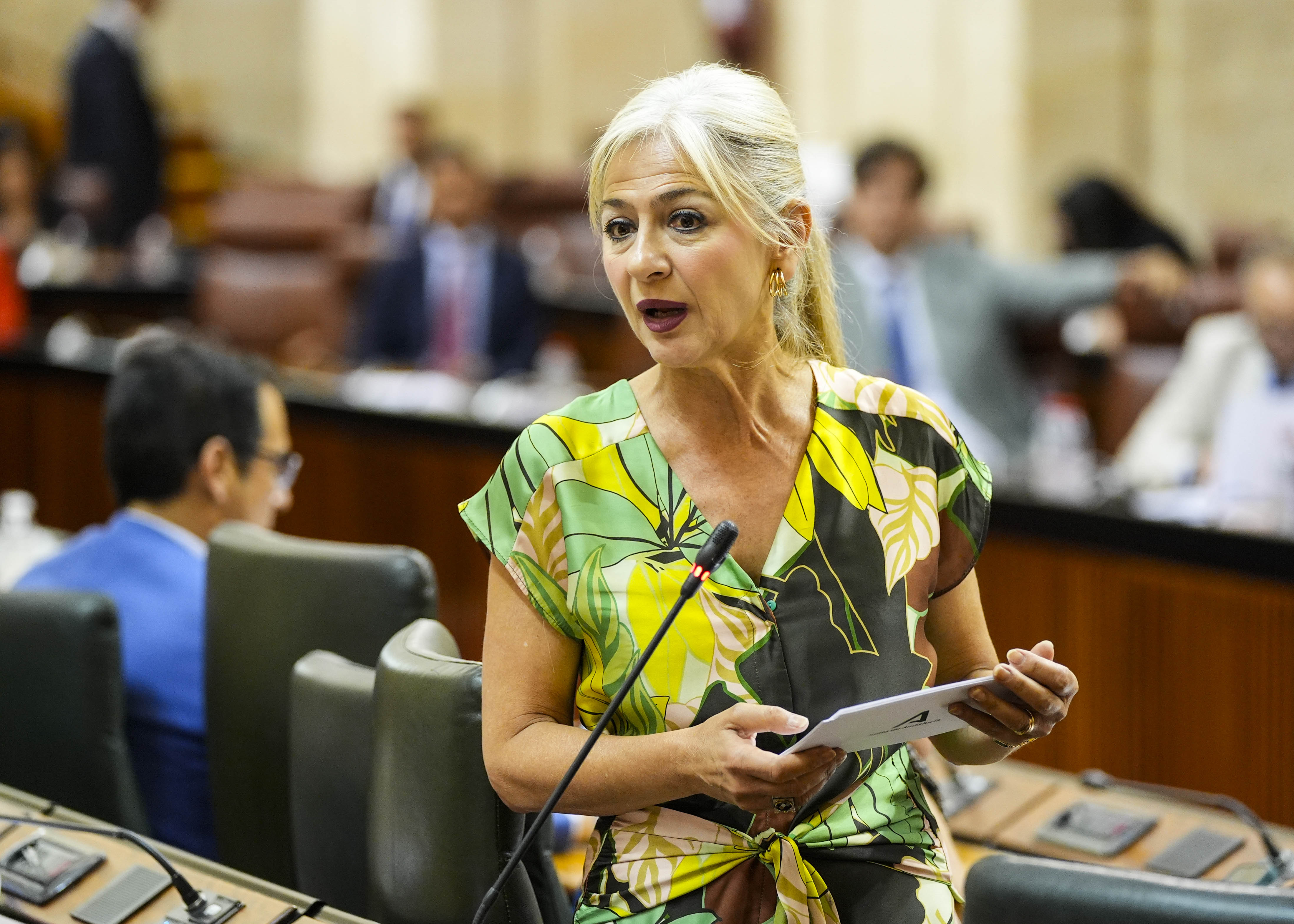 Patricia del Pozo, consejera de Cultura y Deporte, contesta a la cuestin de su competencia