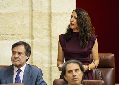 Purificacin Fernndez, del Grupo Vox en Andaluca, realiza una pregunta relativa a agenda verde y sectores productivos 