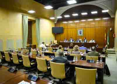 La Comisin de Justicia, Administracin Local y Funcin Pblica al inicio de su sesin de esta tarde con el consejero Jos Antonio Nieto