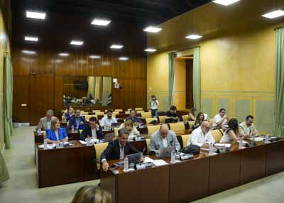 Diputados de la Comisin de Fomento, Articulacin del Territorio y Vivienda al inicio de la primera comparecencia de la consejera Roco Daz