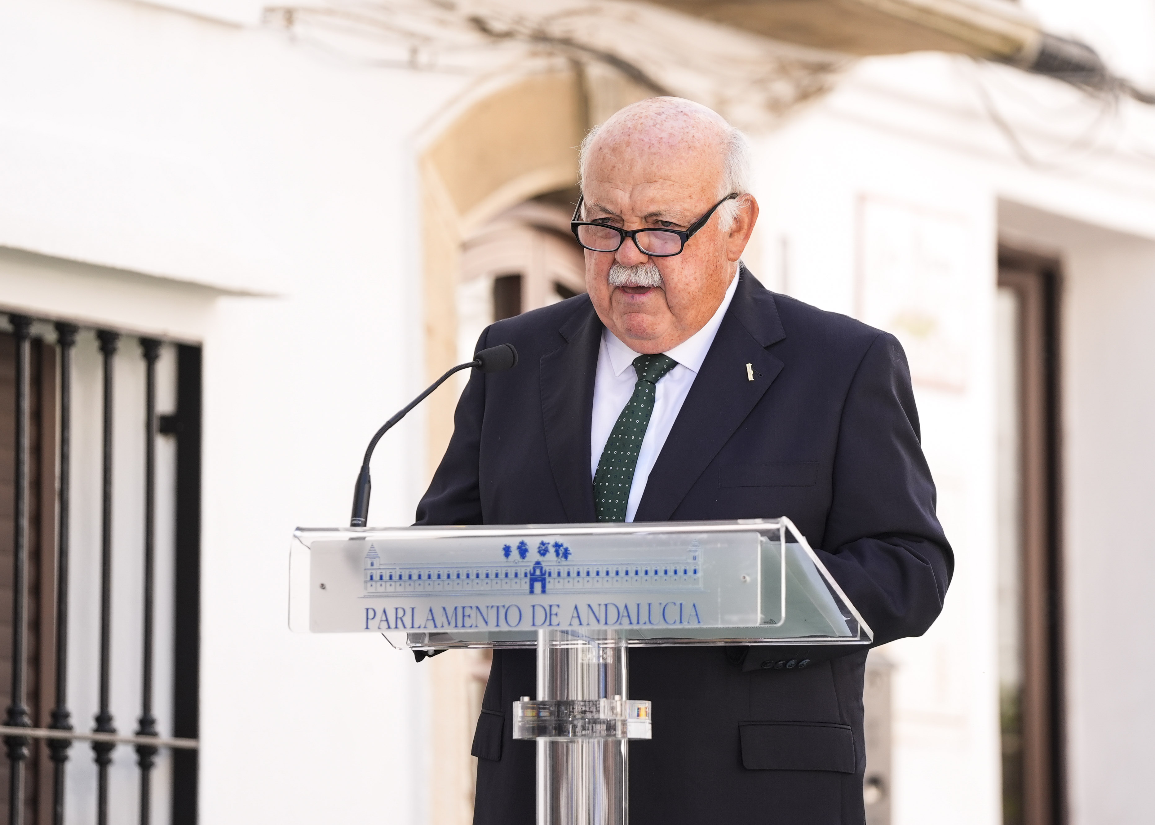  El presidente del Parlamento de Andaluca, Jess Aguirre, interviene en el acto en conmemoracin del aniversario del nacimiento de Blas Infante  
