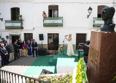Imagen del escenario donde ha tenido lugar la conmemoracin del aniversario del nacimiento de Blas Infante 