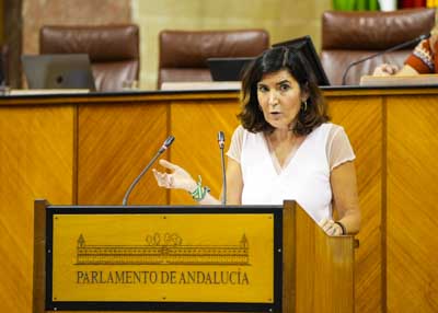 Roco Blanco, consejera de Empleo, Empresa y Trabajo Autnomo, contesta a la interpelacin de su competencia 
