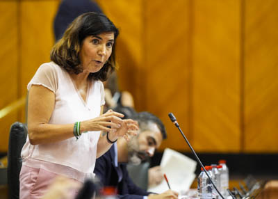 Roco Blanco, consejera de Empleo, Empresa y Trabajo Autnomo, contesta a la pregunta 