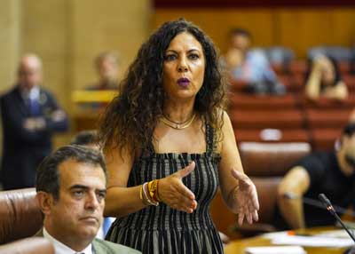 Ana Mara Ruiz, del Grupo Vox en Andaluca, pregunta a la consejera de Inclusin Social sobre las polticas de natalidad 