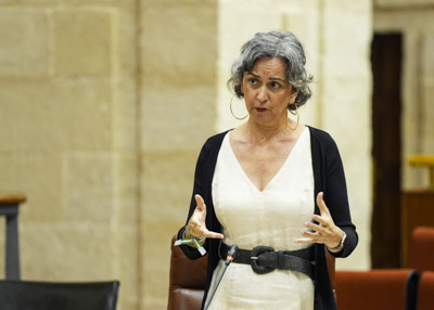 La presidenta del Grupo Mixto-Adelante Andaluca, Miren Begoe Iza, pregunta sobre los cortes de suministro elctrico en barrios y municipios de Andaluca 