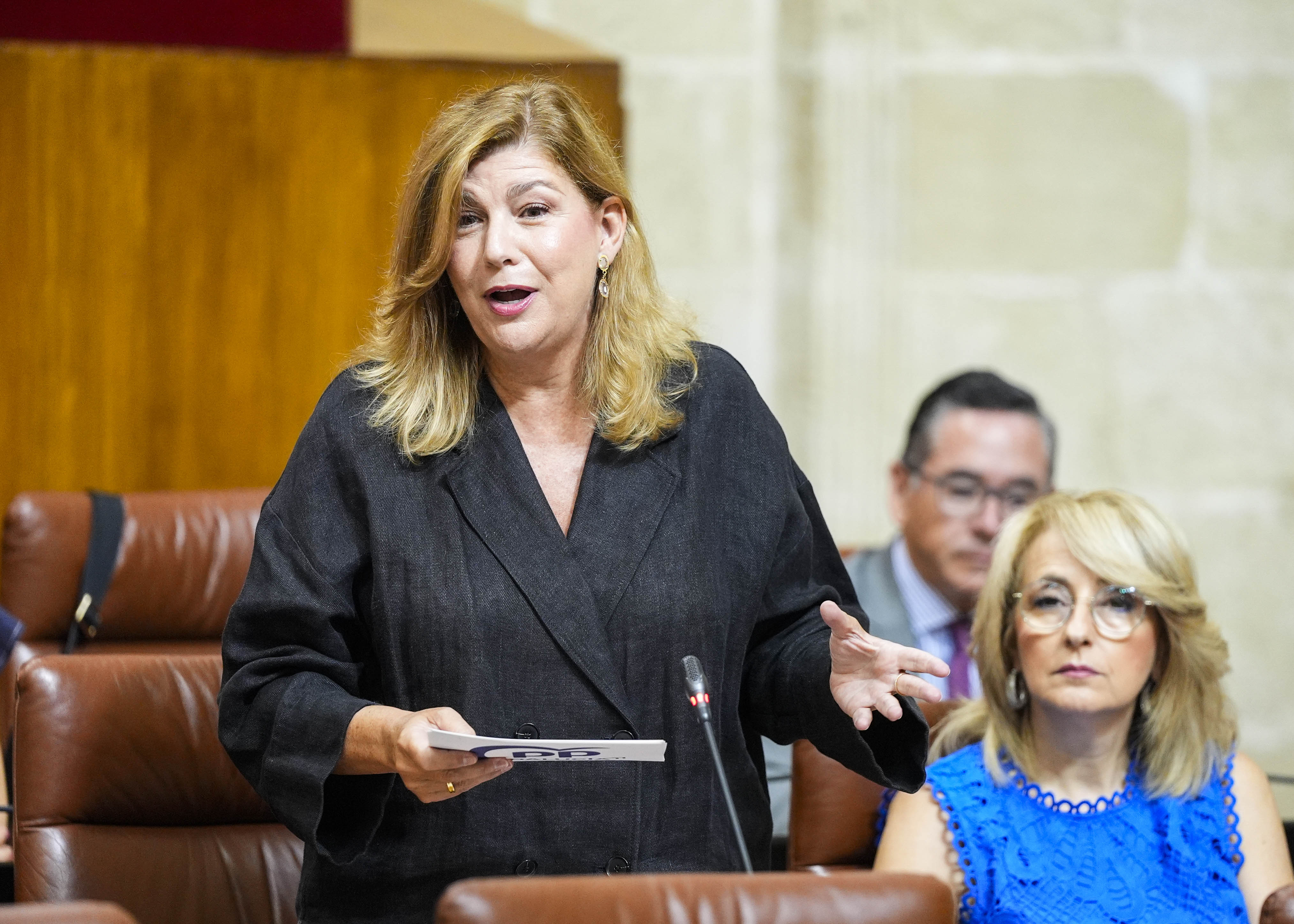 Berta Sof�a Centeno, del G.P. Popular, inicia la sesi�n de control al Ejecutivo con una cuesti�n relativa a agravios a Andaluc�a 