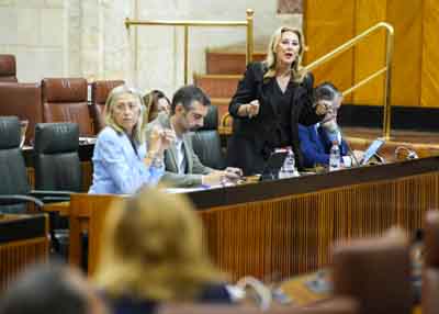 La bancada del Consejo de Gobierno durante la intervenci�n de Carolina Espa�a, consejera de Econom�a, Hacienda y Fondos Europeos 