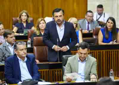 El portavoz del Grupo Popular, Antonio Mart�n, formula una pregunta dirigida al presidente de la Junta de Andaluc�a relativa a garantizar los principios de igualdad y solidaridad 