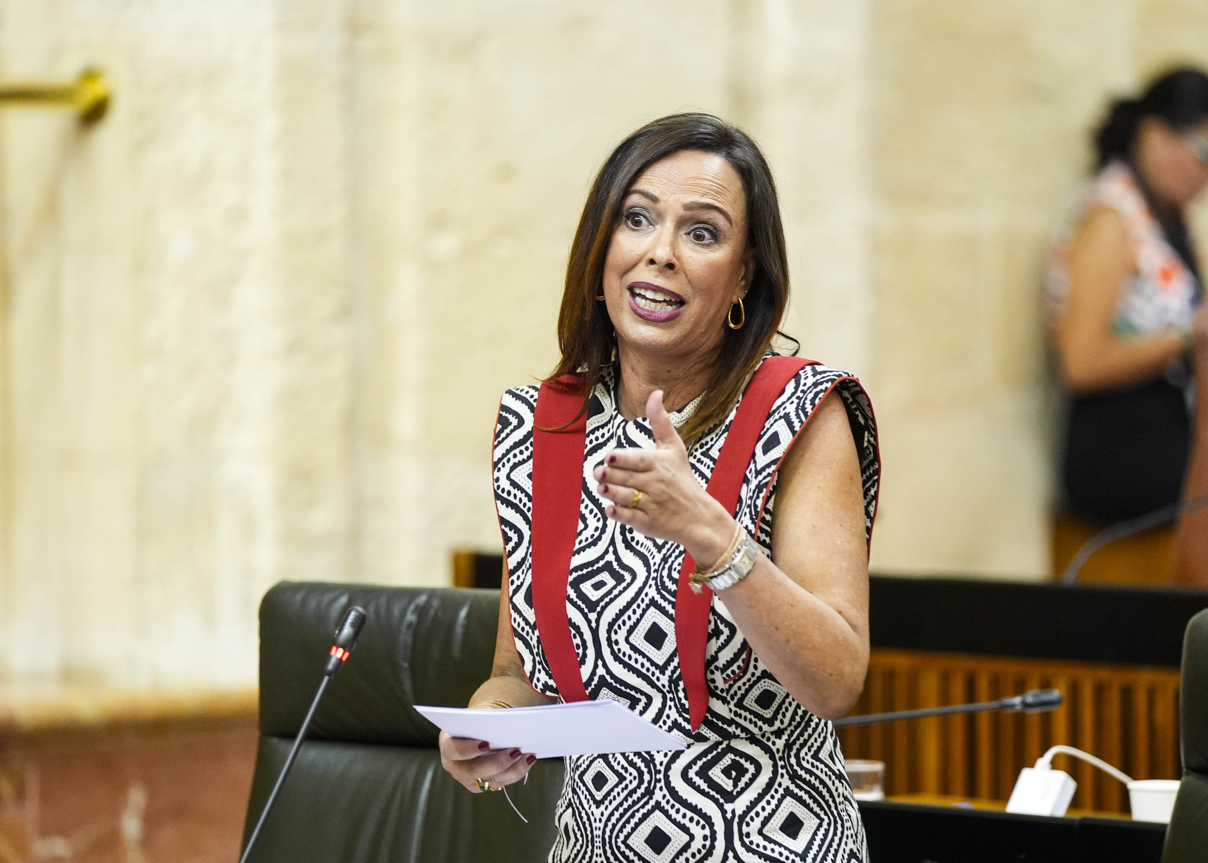 Roc�o D�az, consejera de Fomento, Articulaci�n del Territorio y Vivienda, responde a la diputada 