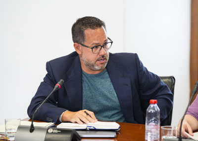 Jos Ignacio Garca, portavoz del G.P. Mixto-Adelante Andaluca, en un momento de su intervencin 