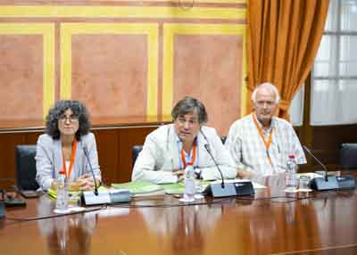   lvaro Barrera, Auxiliadora Vecina y Francisco Casero, de la Asociacin profesional espaola de la produccin ecolgica (Ecovalia)