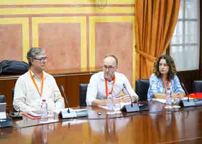   Rafael Gelo, Juan Carlos Lebrn y Sara Tejada, de UGT Andaluca