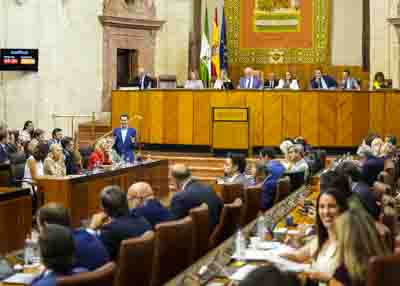  Comienzan las preguntas de los portavoces parlamentarios al presidente de la Junta de Andaluca 